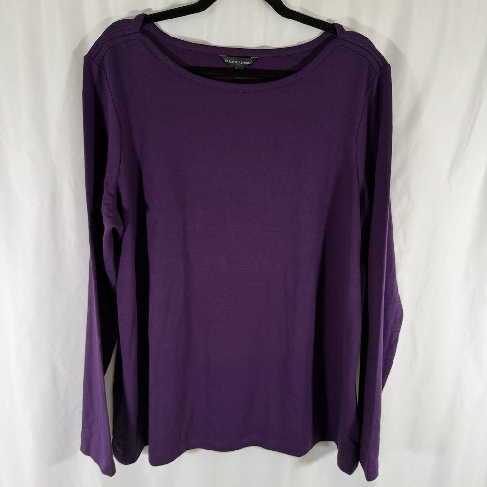 New Banana Republic Sweater Women's XXL Purple Round Neck Long Sleeve Pullover